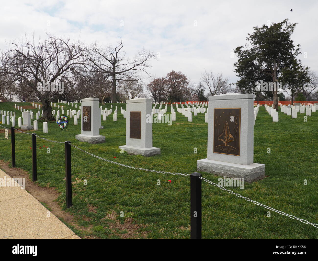 Mémorial de la navette spatiale Columbia au cimetière d'Arlington - Washington DC - USA Banque D'Images