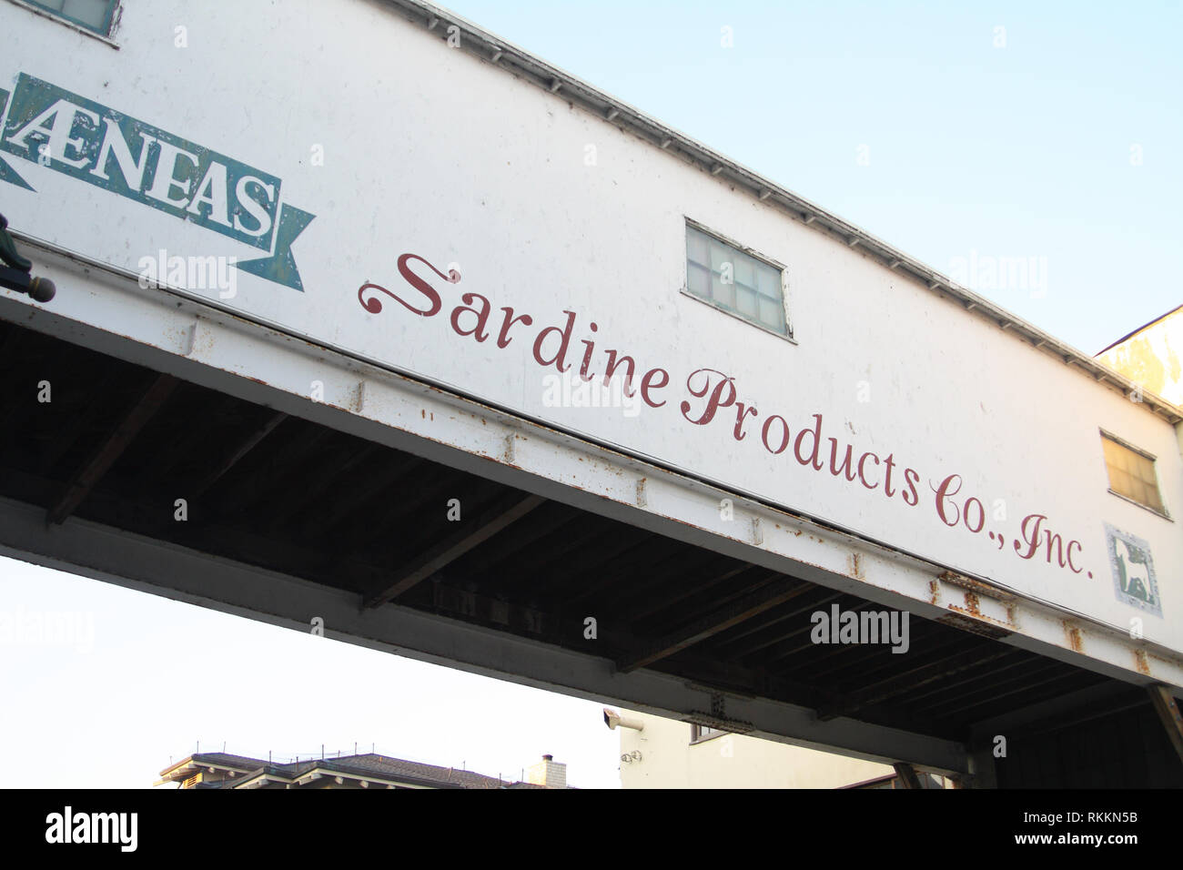 Sardine Aeneas Co Produits bâtiment, Cannery Row, Monterey, Californie, États-Unis Banque D'Images