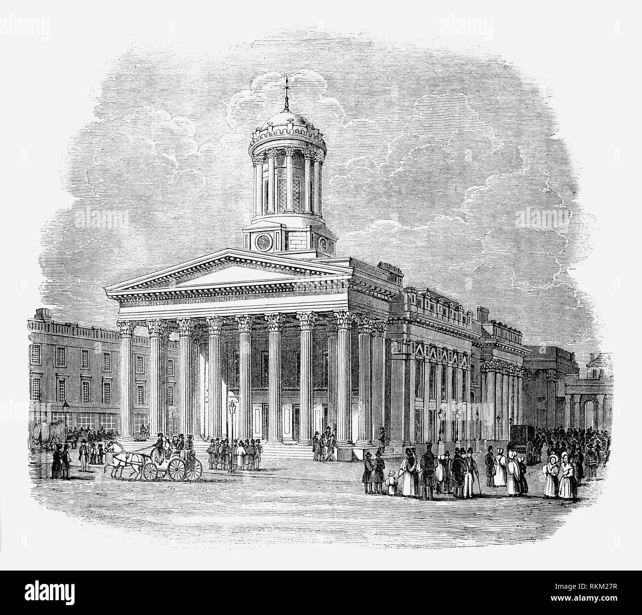 La Bourse de Glasgow, une institution financière dans le centre de la ville de Glasgow, en Écosse, a été fondée en 1844. L'édifice fut construit entre 1875 et 1877. Il est situé à l'angle de la Place Nelson Mandela (avant 1986 connu sous le nom de St George's Place) et Buchanan Street, a été conçu par John Burnett dans le style gothique vénitien, aurait été inspiré par les cours royales de justice. Banque D'Images