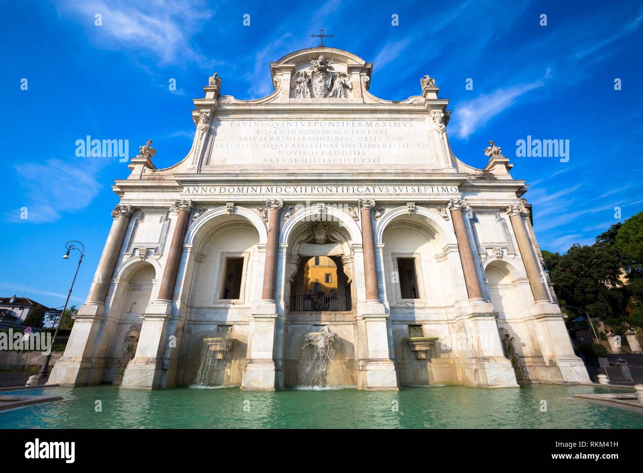 La Fontana dell'Acqua Paola a également connu comme il Fontanone (''la grande fontaine'') est une fontaine monumentale située sur le mont Janicule à Rome. Banque D'Images