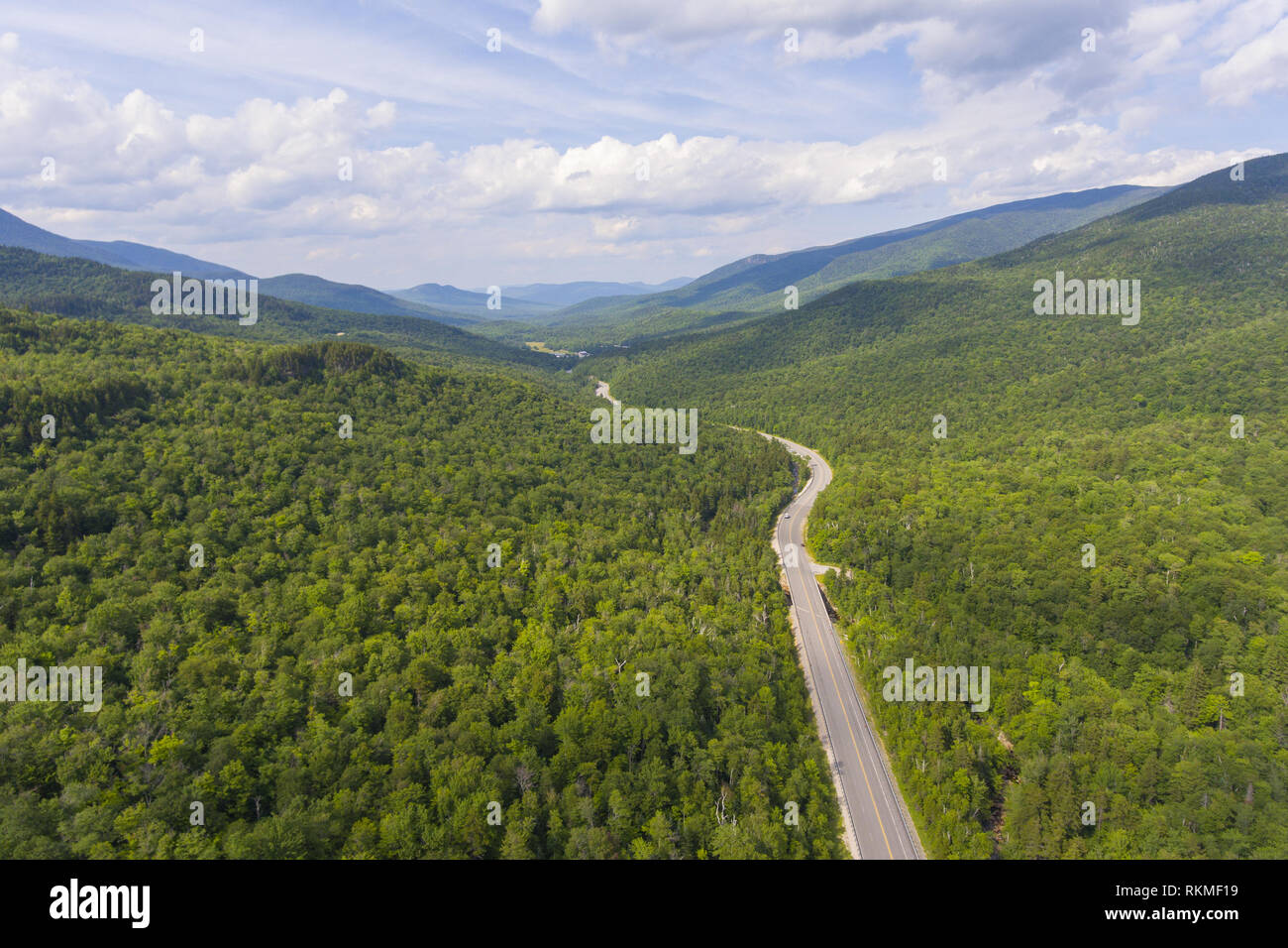 Pinkham Notch et White Mountain Road près de la ville de Wildcat Mountain Pinkham's Grant, New Hampshire, USA. Banque D'Images