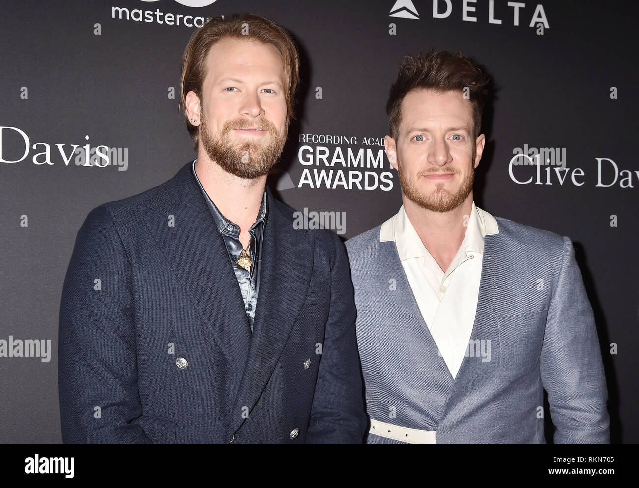 Los Angeles, CA - 09 février : Brian Kelley (L) et Tyler Hubbard de Floride Géorgie Line assister à l'Académie de l'enregistrement et Clive Davis' 2019 pre-GRA Banque D'Images