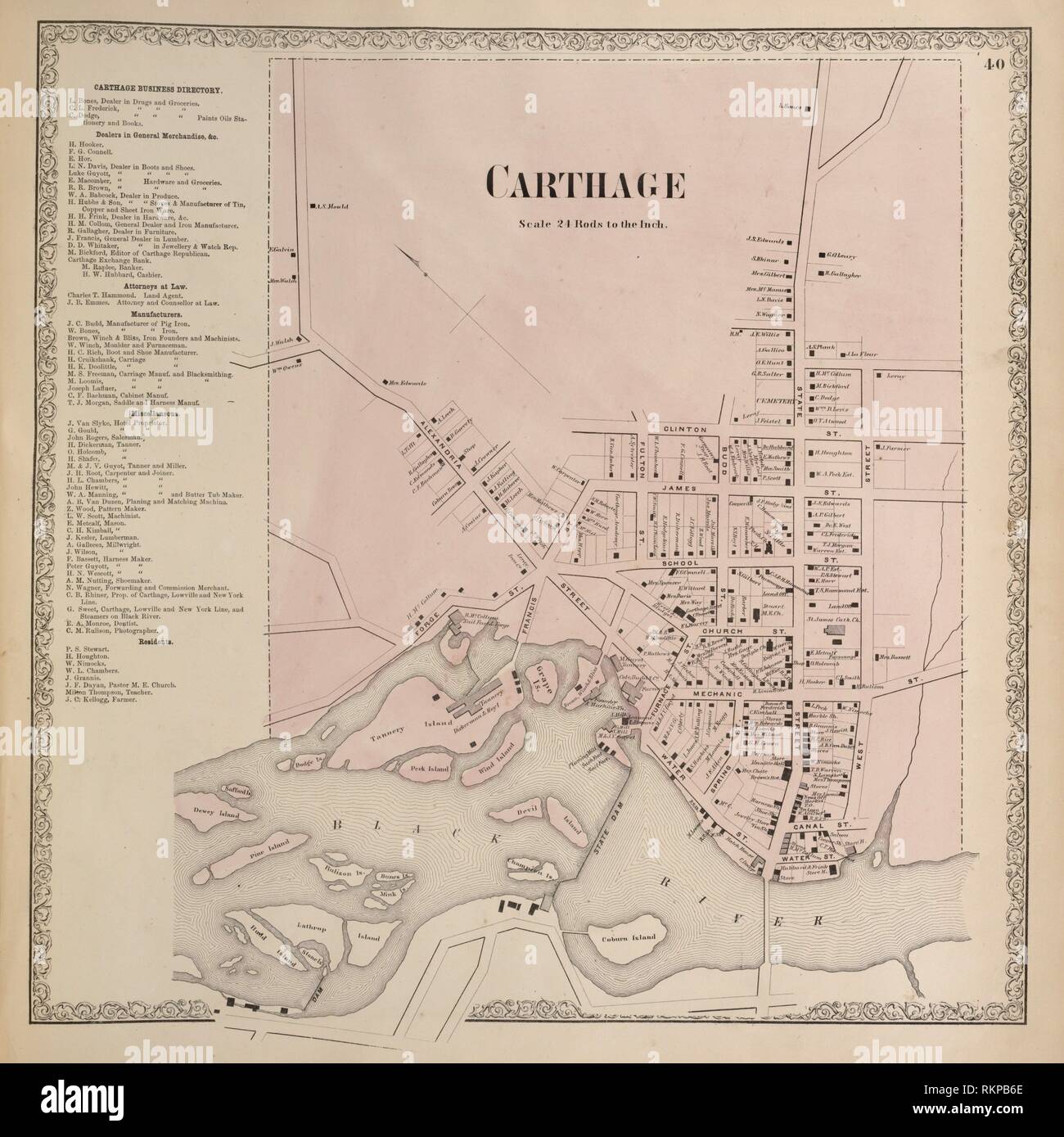 Carthage map Banque de photographies et d’images à haute résolution Alamy