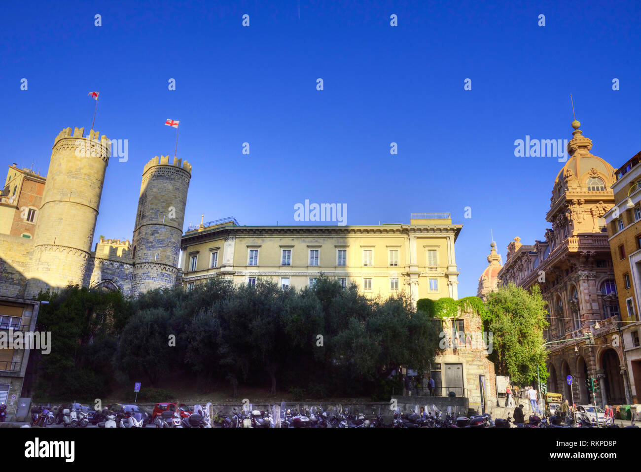 Vues de la ville de Gênes, Italie, Europe, Trabel Banque D'Images