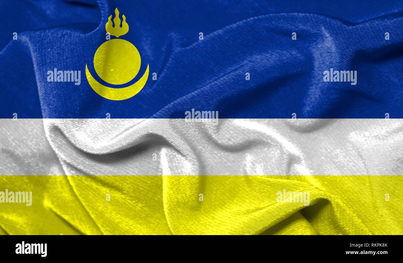 Drapeau de la bouriatie Banque de photographies et d’images à haute