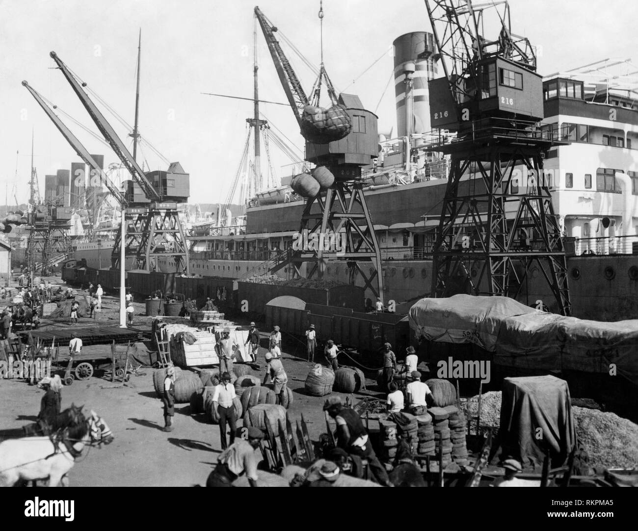 Harbour, Durban, Afrique du Sud, l'Afrique 1920 1930 Banque D'Images