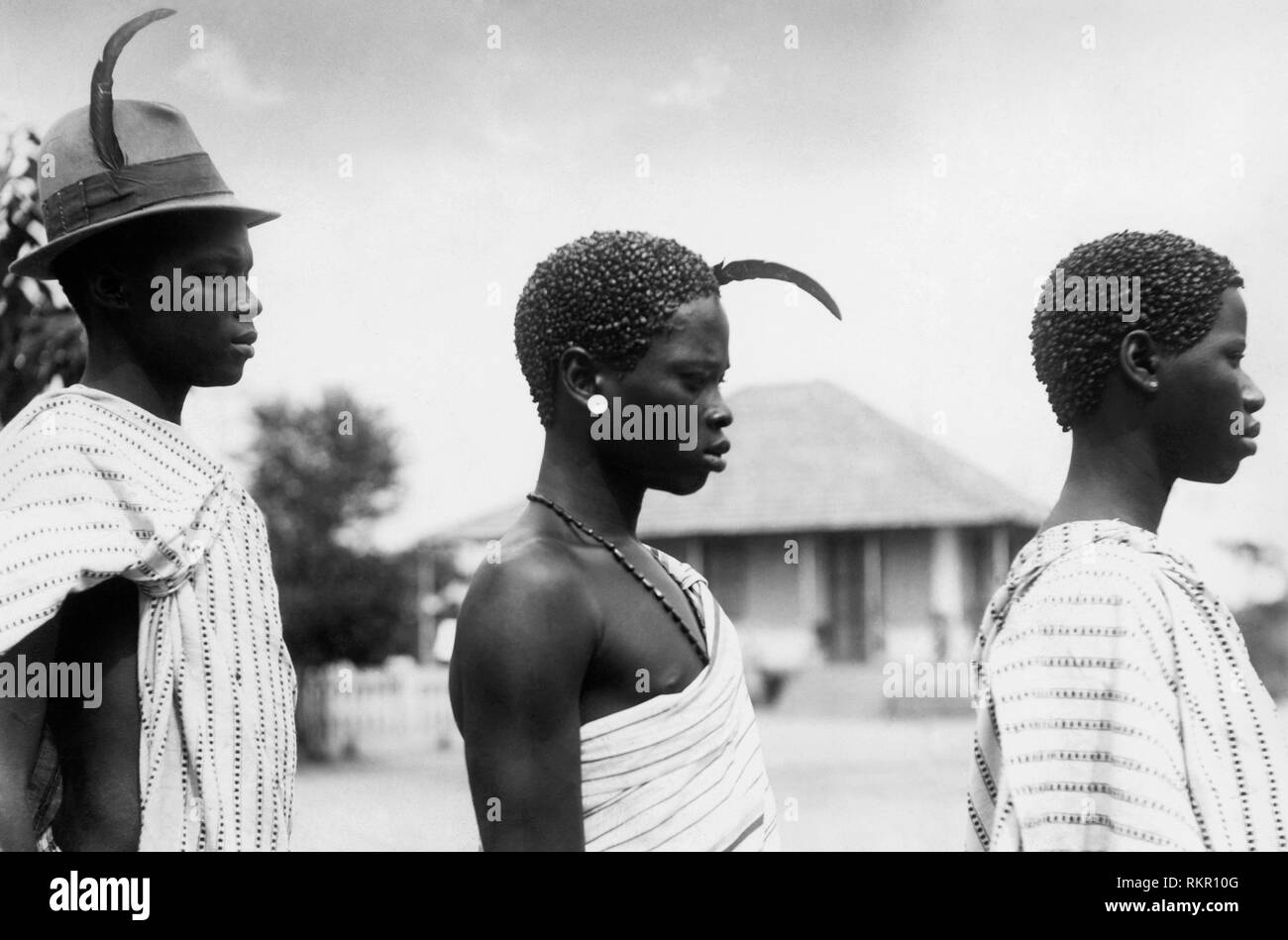 Afrique, Guinée Bissau, une ancienne Guinée portugaise, les populations autochtones, 1930 Banque D'Images