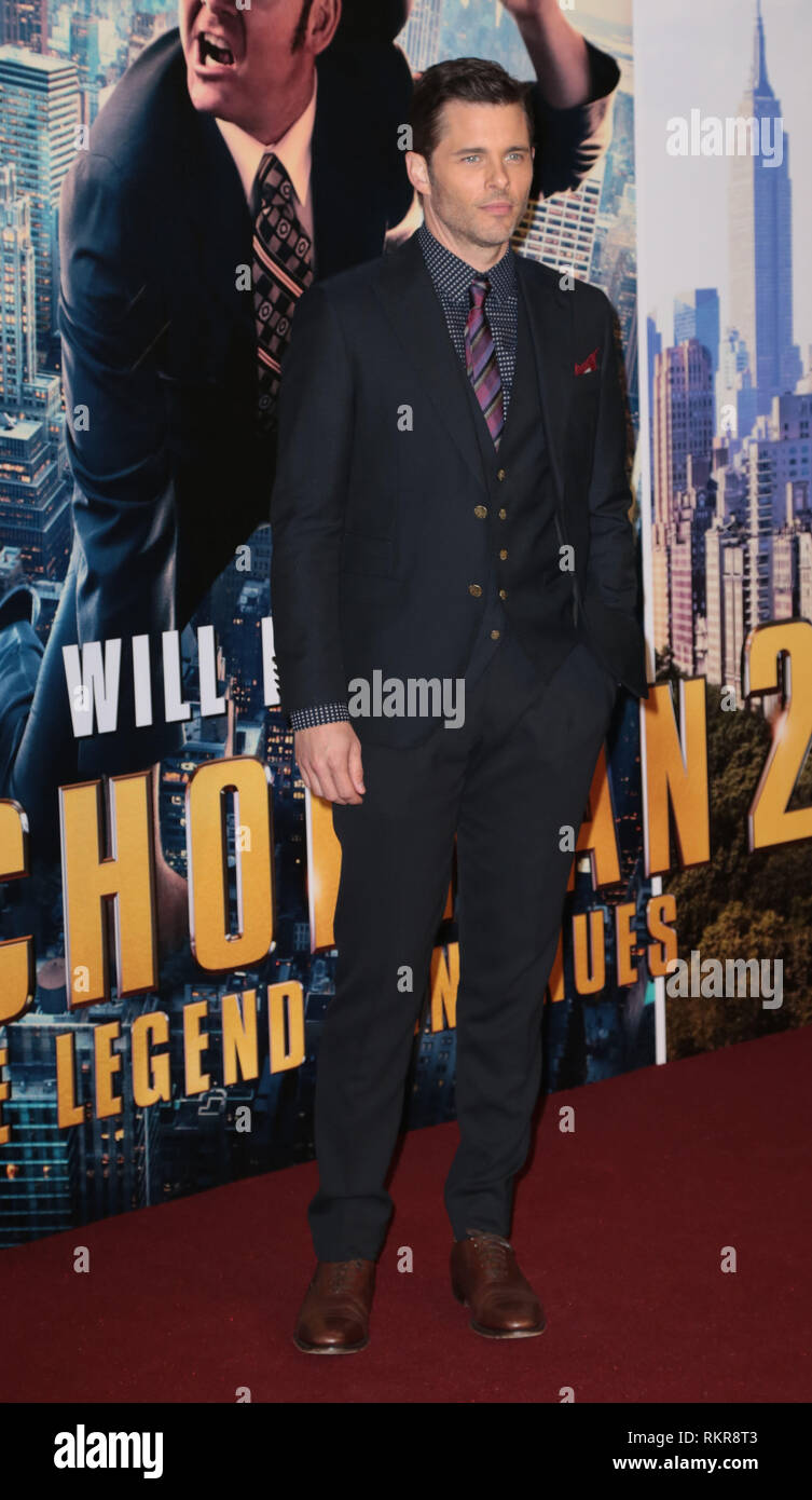 James Marsden assiste à la première UK pour le Présentateur : la légende continue à vue West End, Leicester Square, Londres Banque D'Images