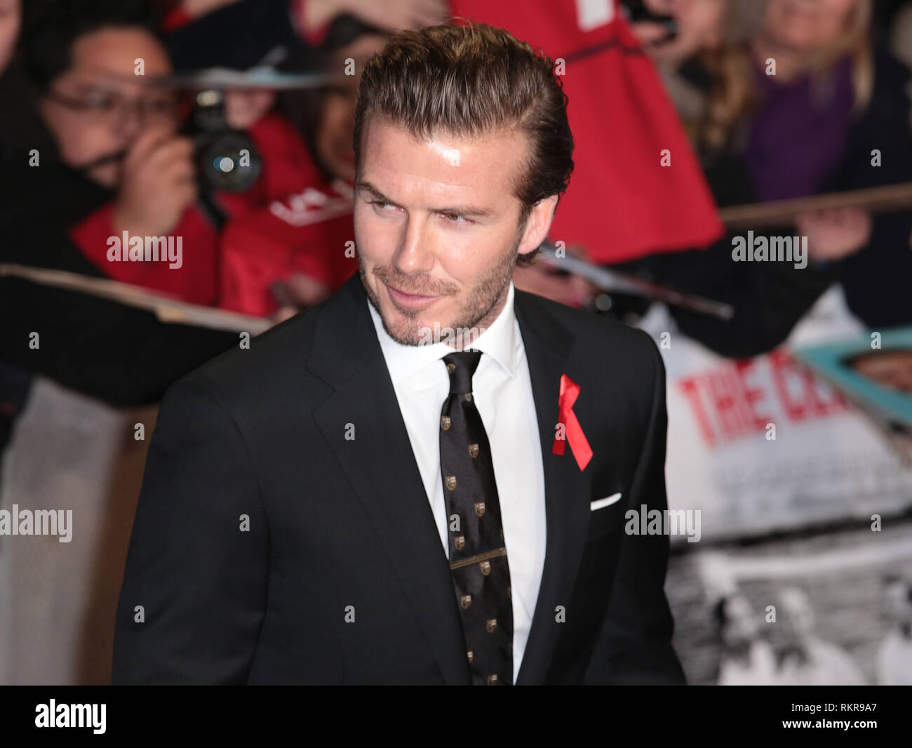 David Beckham assiste à la première mondiale de 'La classe de 92' à l'Odeon West End Banque D'Images