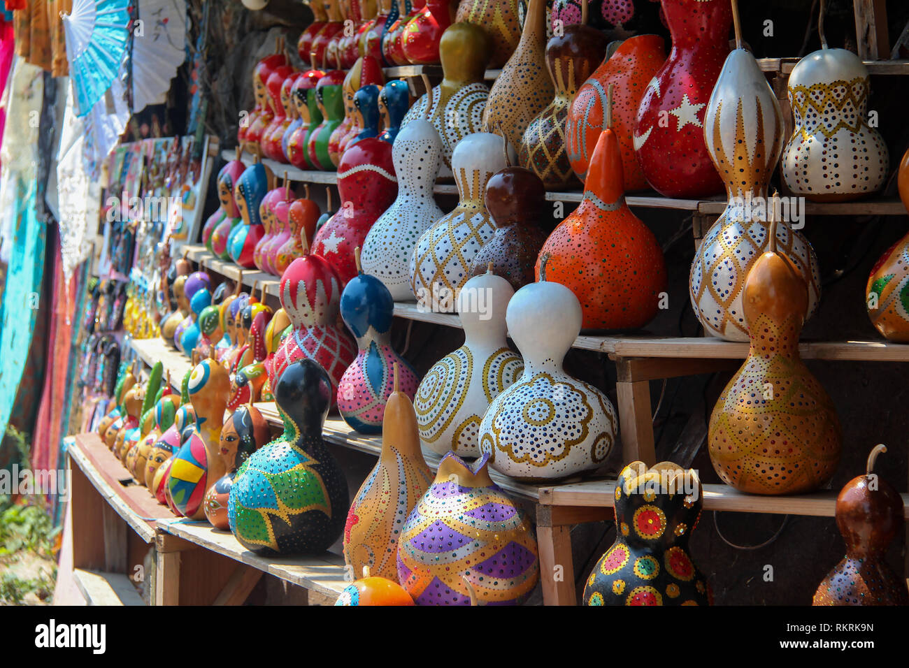 La figure de calebasse calebasse décorative / chiffres sont un art traditionnel de la culture turque.Il est généralement vu dans les endroits. Il y a un mauvais œil pai Banque D'Images