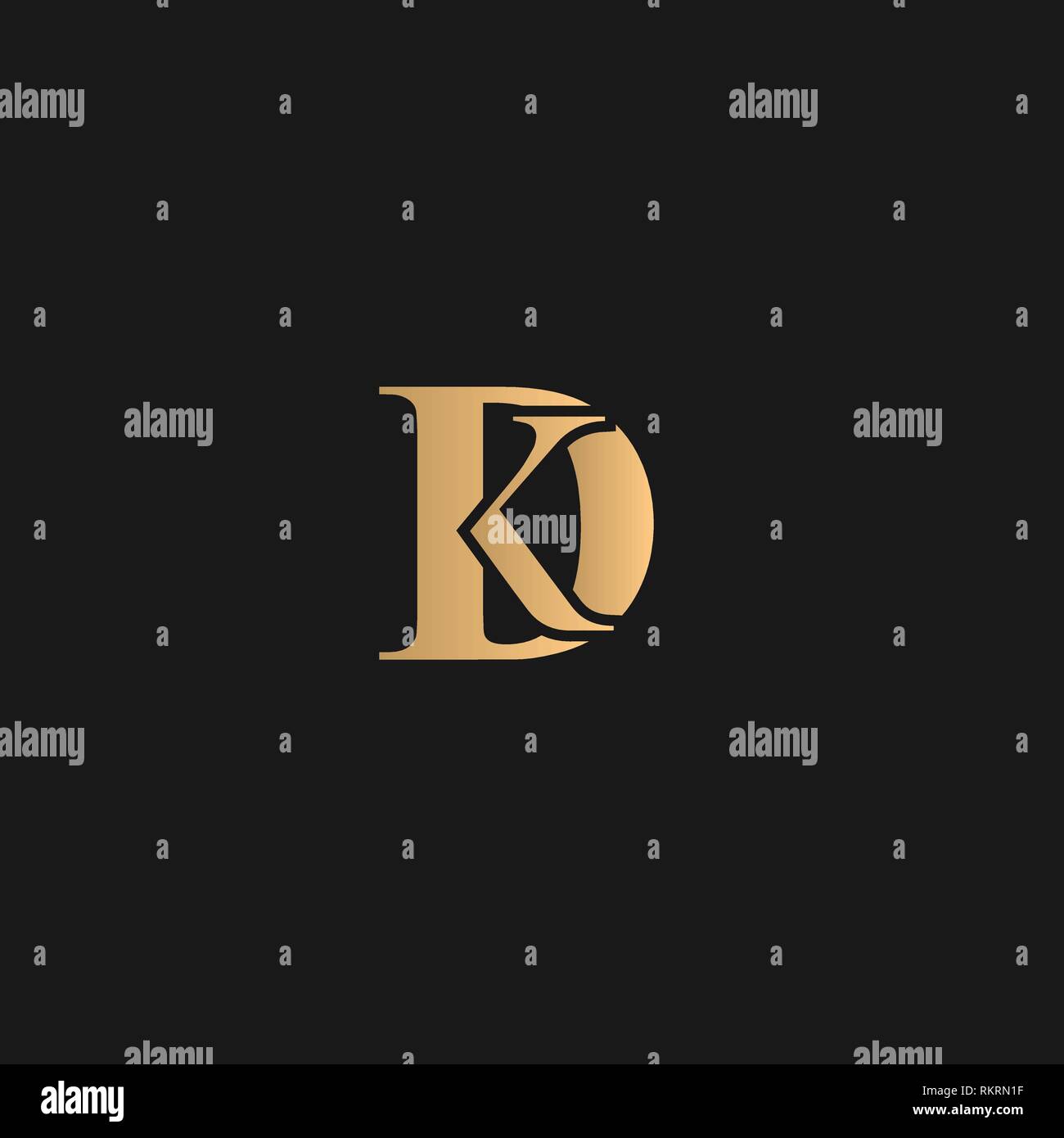 DK, DK Golden vecteur logo jaune sur fond noir Illustration de Vecteur DK, DK Golden vecteur logo jaune sur fond noir Illustration de Vecteur