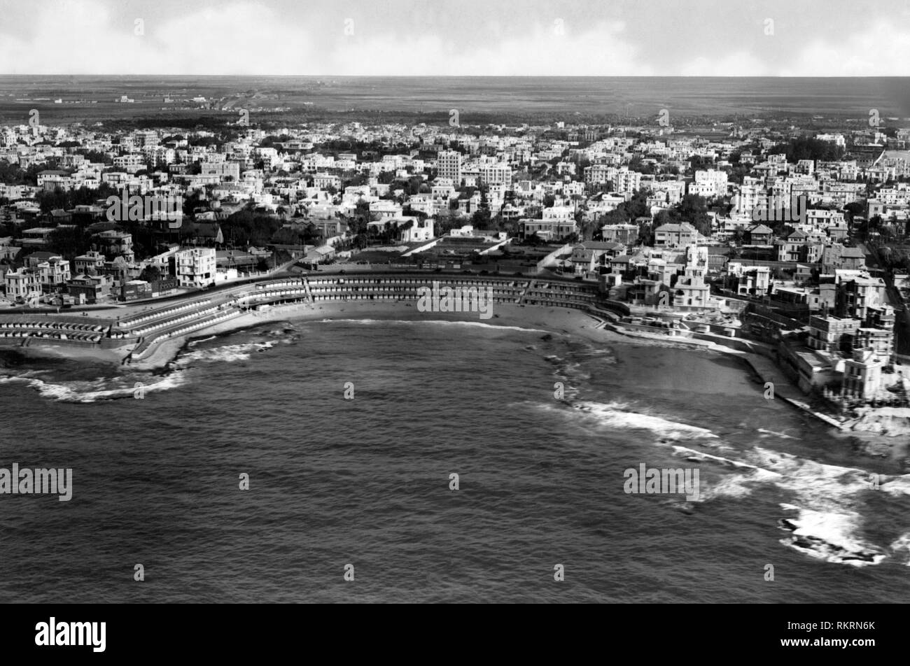 Stanley bay, Alexandria, Egypte, Afrique du Sud 1930 Banque D'Images
