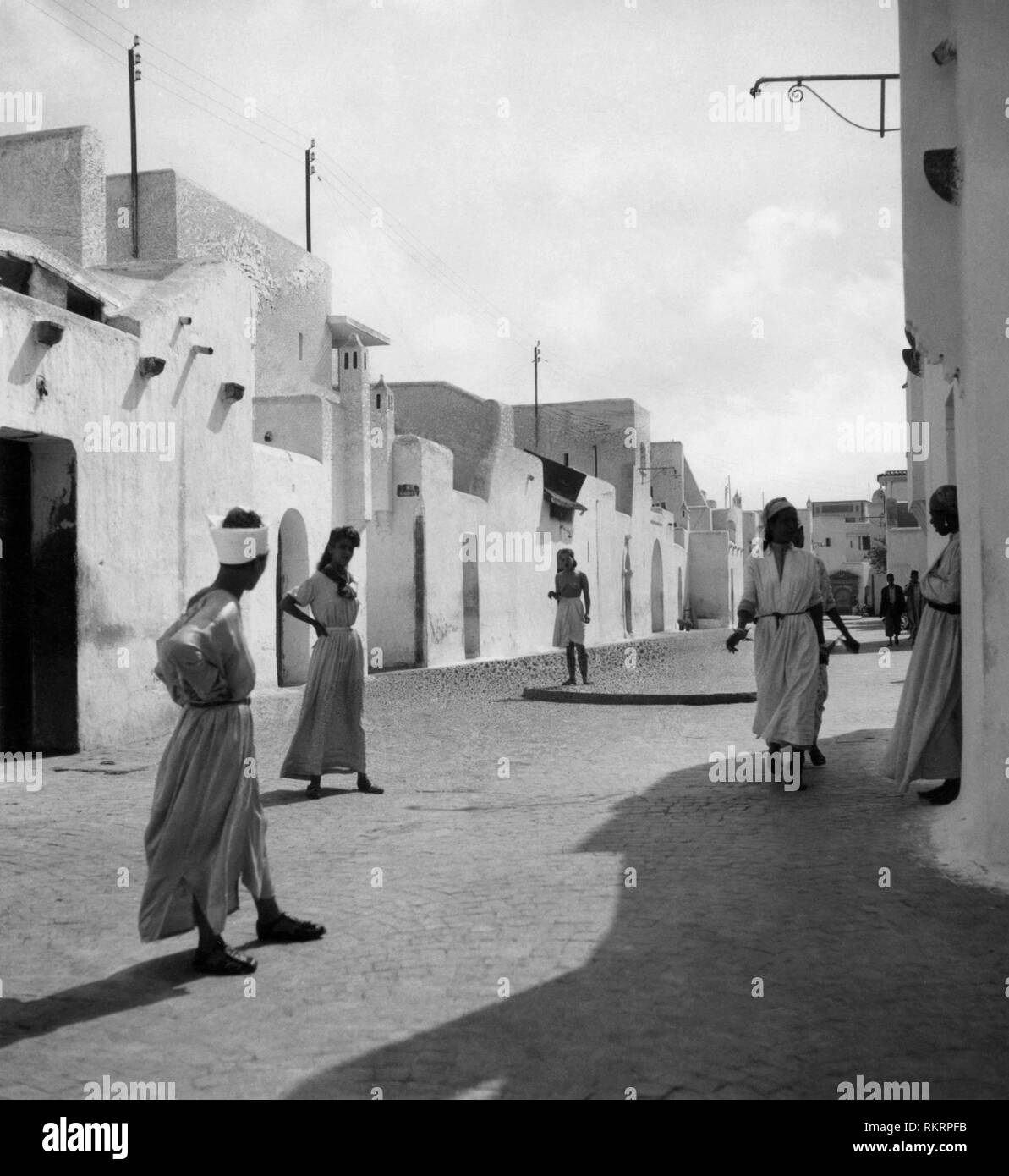 Réserver quartier, Casablanca, Maroc, Afrique du Sud 1940 Banque D'Images