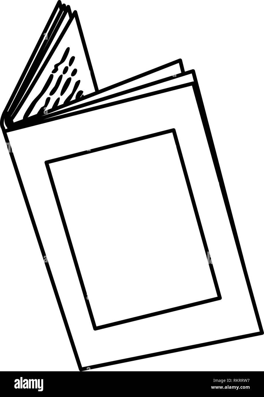 Ouvrir vecteur Coloring Book page conte Illustration de Vecteur