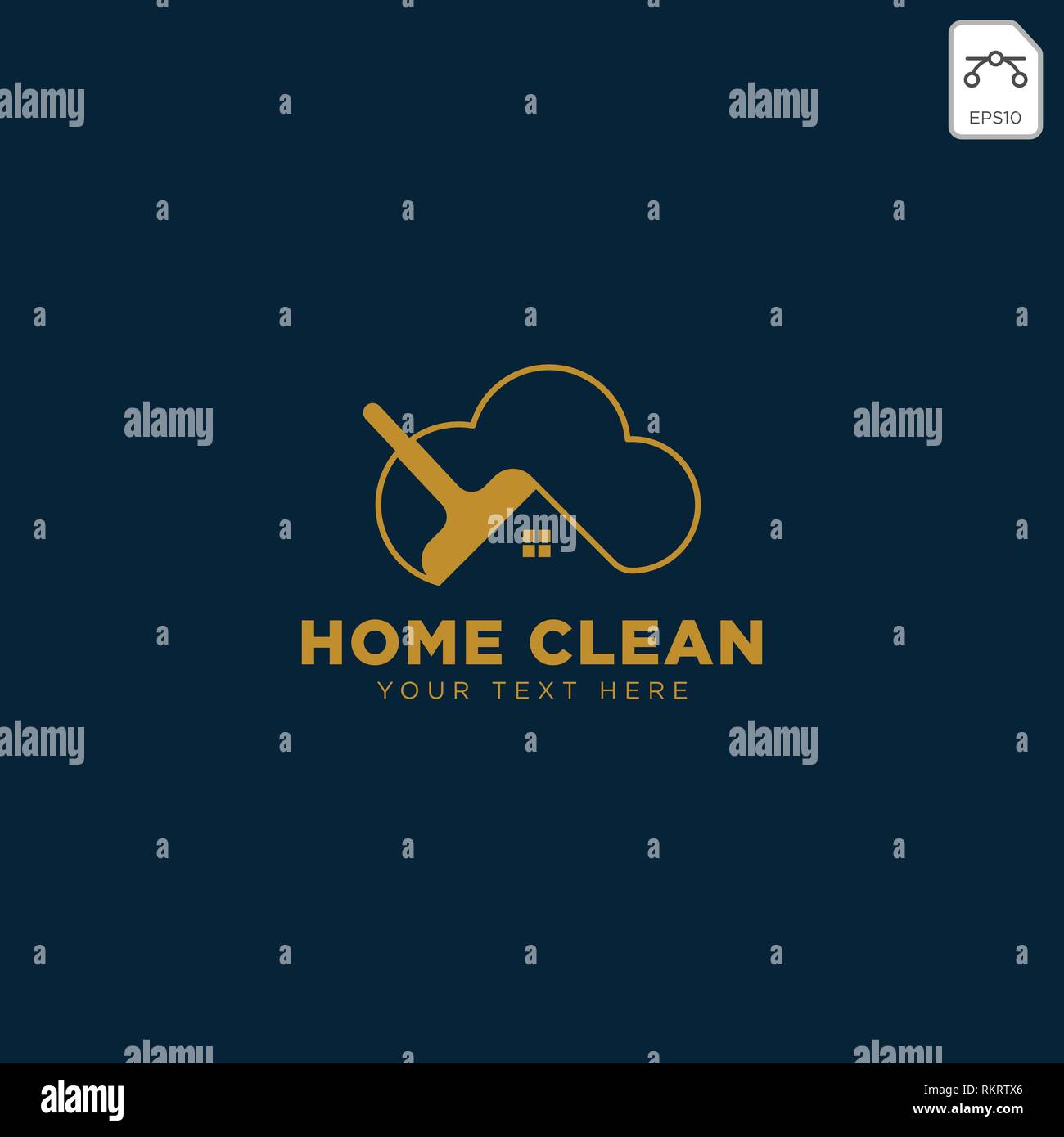Nettoyer la maison ou home logo vector illustration créative modèle icône élément isolé - vector Illustration de Vecteur