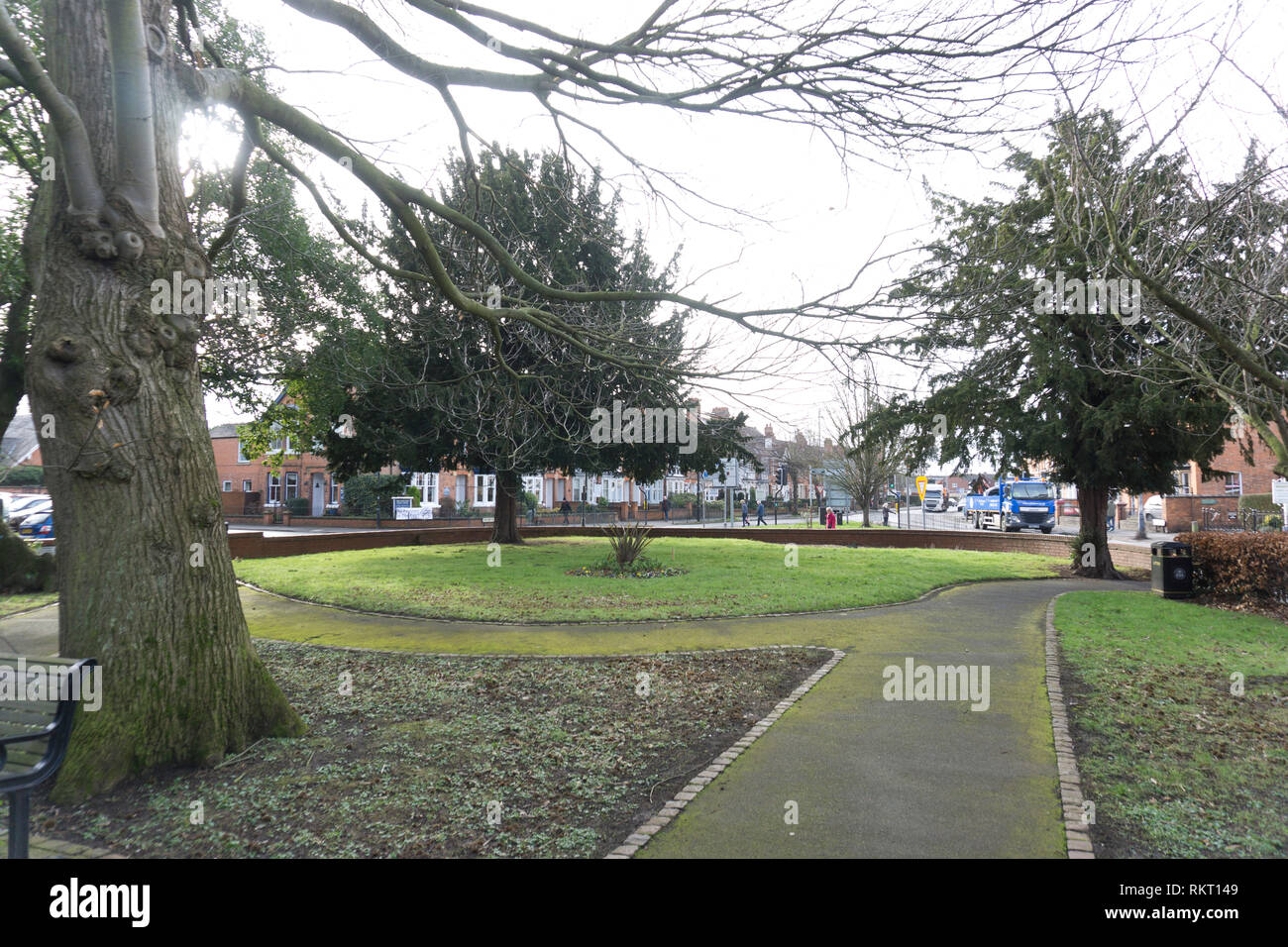 La FIRS Jardins sont vus à Stratford upon Avon où projet de pavillon de style chinois est prévu d'être construit. 12 février 2019. Banque D'Images