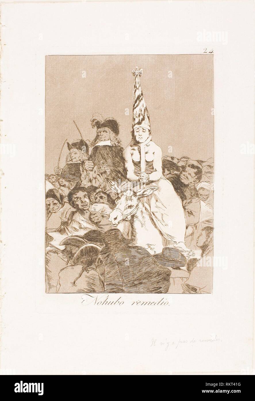 Rien ne pourrait être fait à ce sujet, la plaque 24 de Los Caprichos - 1797/99 - Francisco José de Goya y Lucientes espagnol, 1746-1828 - Artiste : Francisco Banque D'Images
