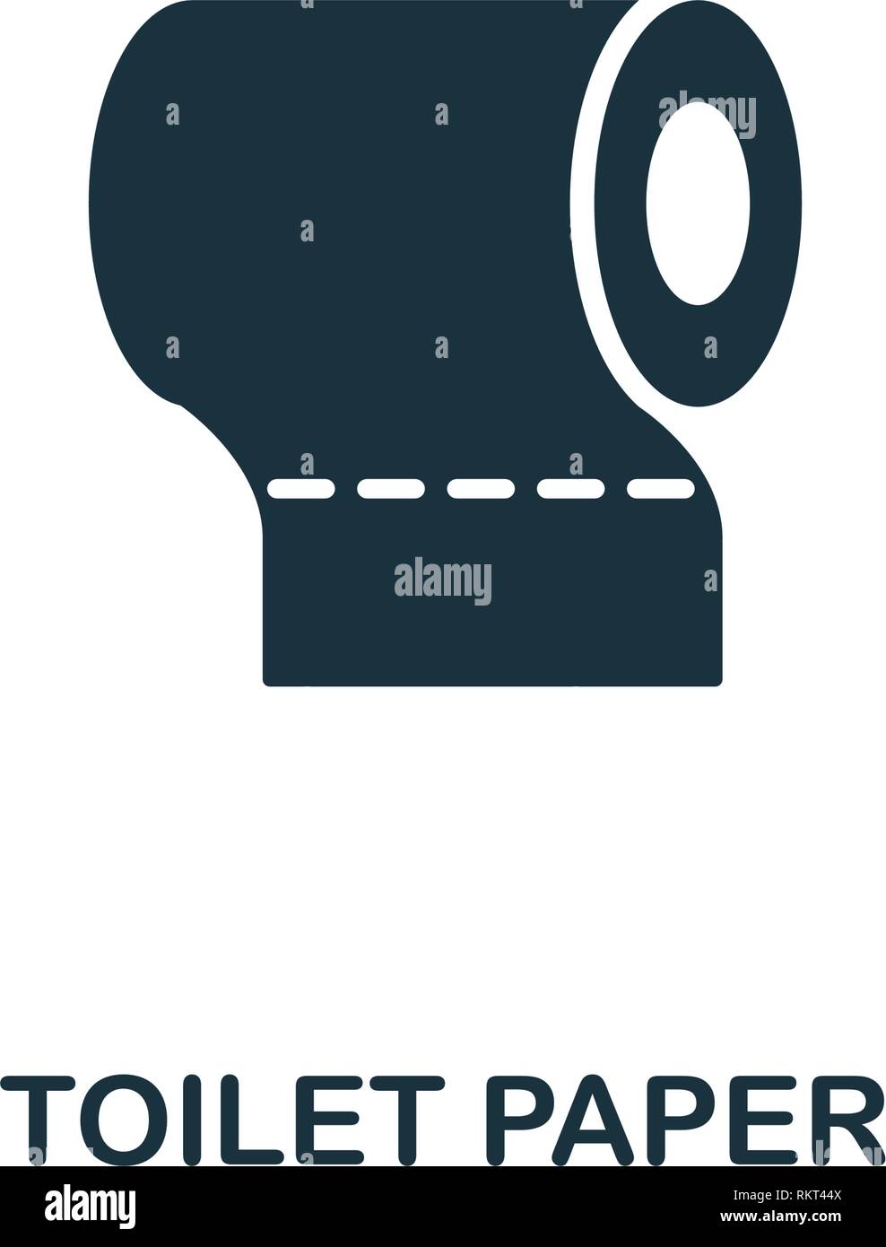 L'icône de papier toilette. Style de design premium collection icônes de l'hygiène. Perfect Pixel pour l'icône de papier toilette design web, applications, logiciels, l'utilisation d'impression Illustration de Vecteur
