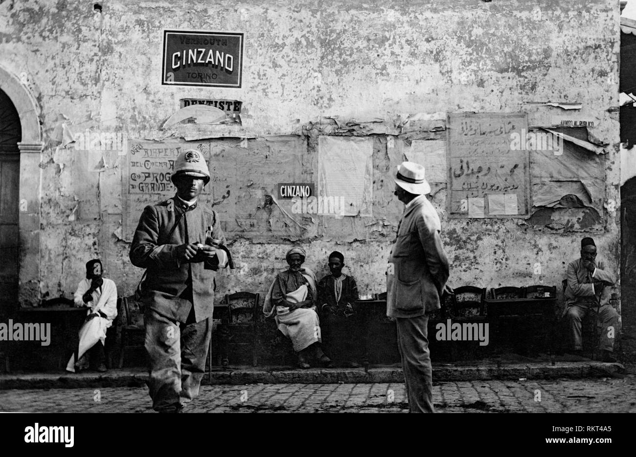 Scènes de vie, Tripoli 1920 Banque D'Images