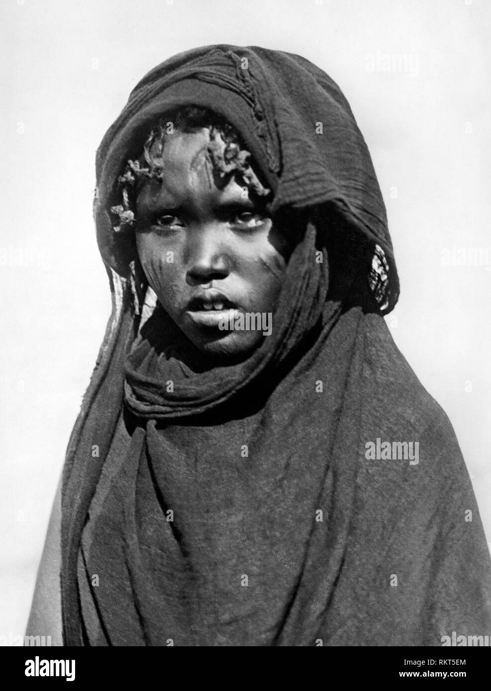 L'Afrique, l'éthiopie, girl Saho, 1920-30 Banque D'Images