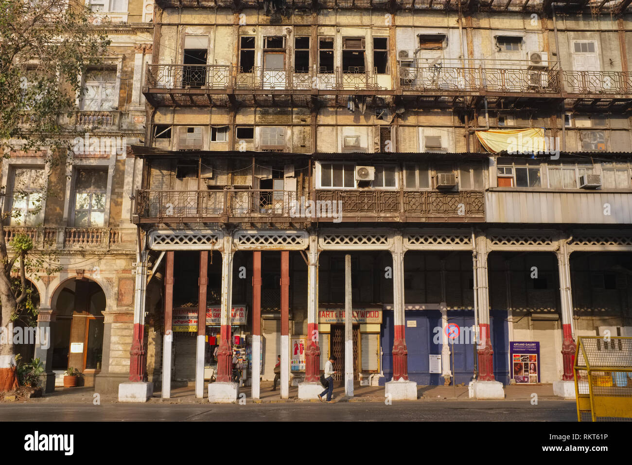Hôtel particulier de l'Esplanade du xixe siècle à l'origine à Mumbai, Watson's Hotel, le premier hôtel de luxe à Kala Ghoda, Fort, Mumbai / Bombay, Inde Banque D'Images