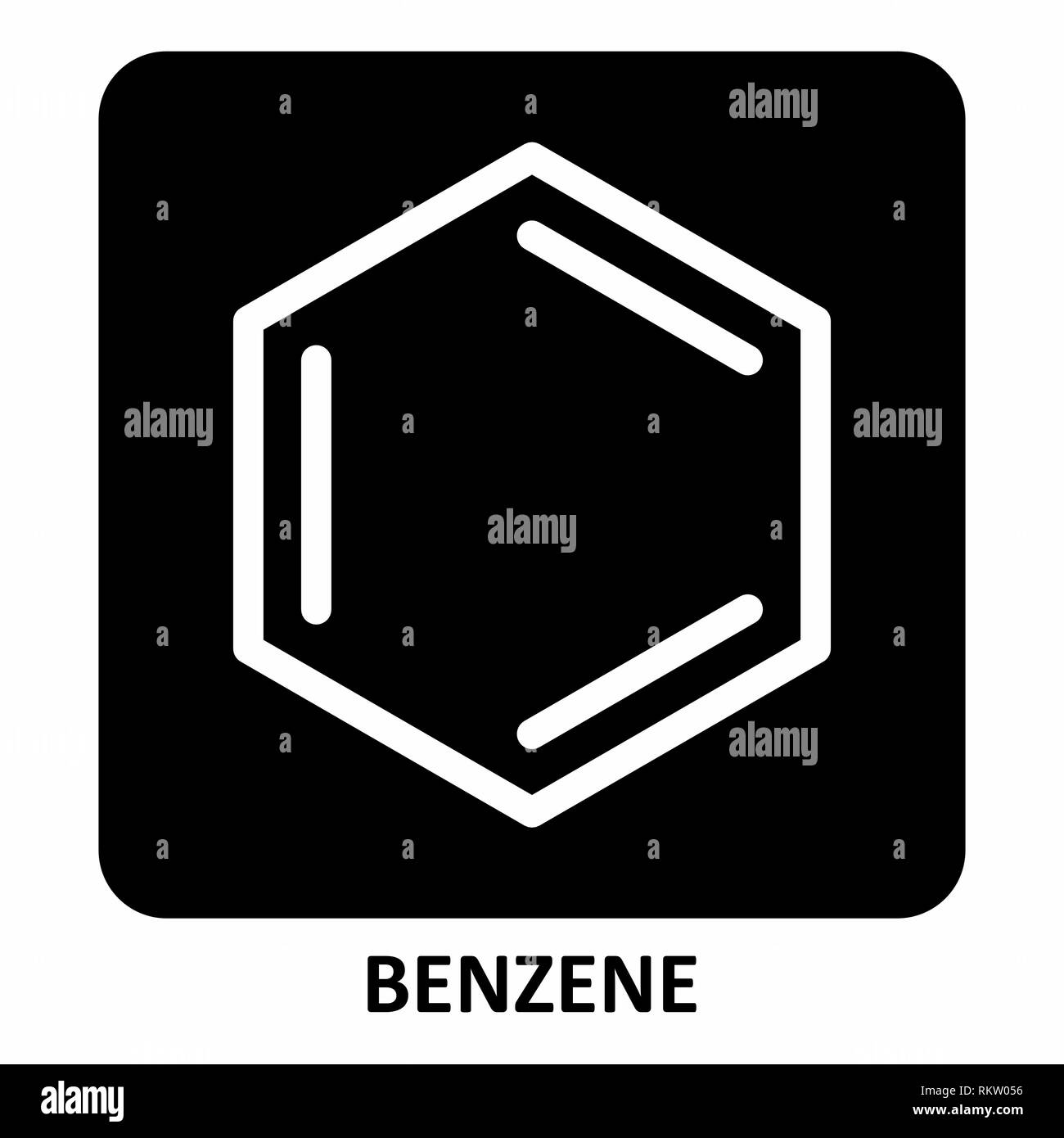 Illustration symbole benzène Illustration de Vecteur