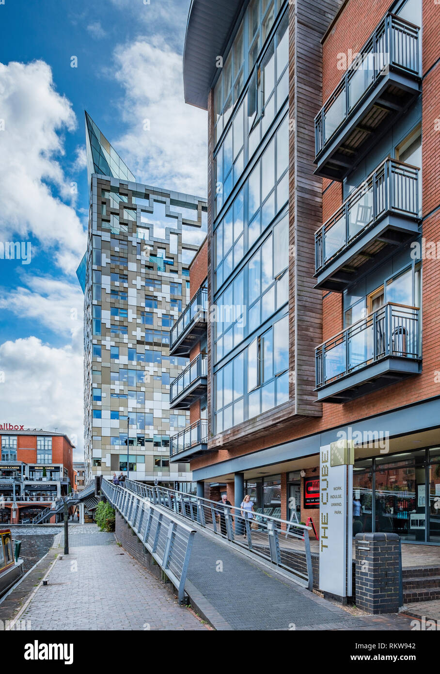 Le cube dans le centre de Birmingham est un usage mixte de 25 étages le développement. Banque D'Images