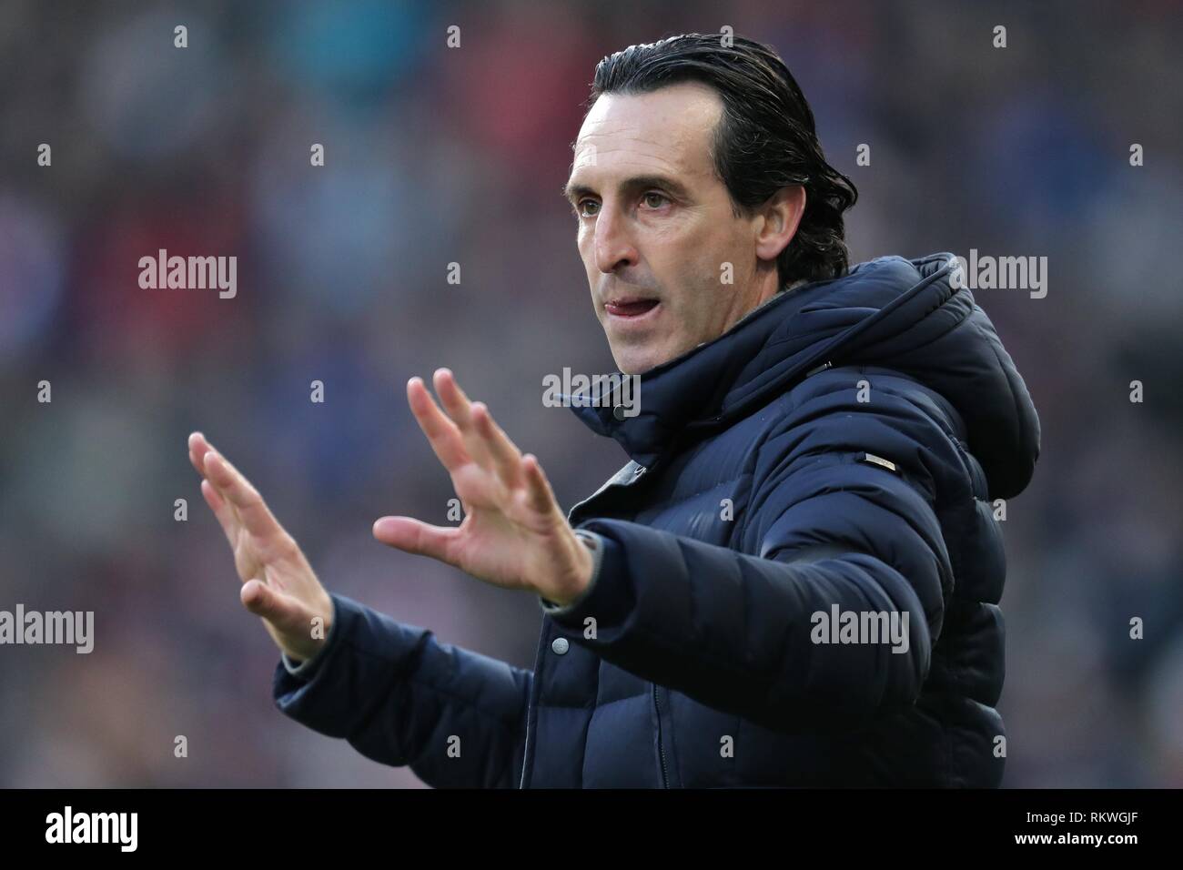 UNAI EMERY, Arsenal FC MANAGER, HUDDERSFIELD TOWN FC V ARSENAL FC, Premier League, 2019 Banque D'Images