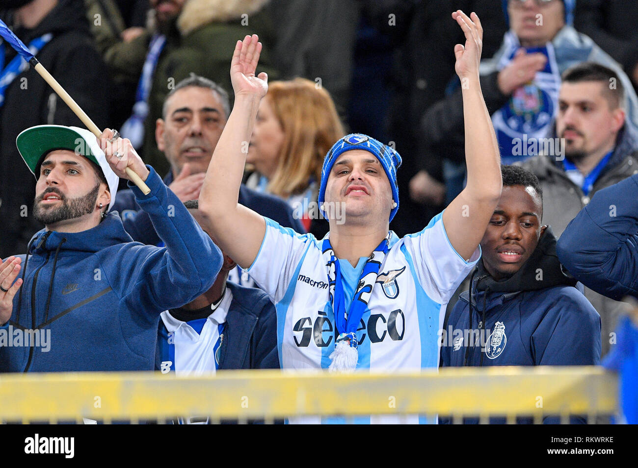 Rome, Italie. 12 février 2019. Foto Fabrizio 12 febbraio 2019 Yves Daoust ( Roma Italia) Sport Calcio Roma - Porto Ligue des Champions 2018-2019 - Stadio Olimpico di Roma Nella foto : Tifosi del Porto Photo Fabrizio amis 12er février 2019 Roma (Italie) Sport Soccer Roma - Porto Ligue des Champions 2018-2019 - Stade Olympique de Roms dans le pic : Porto partisans Crédit : Fabrizio Amis/Alamy Live News Banque D'Images