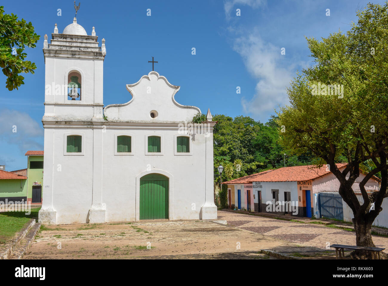 Nossa Senhora do Rosario dos Pretos church architecture coloniale en alcantara sur le Brésil Banque D'Images