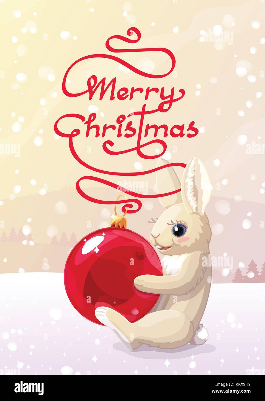 Joyeux Noël vecteur mignon de Noël carte postale d'hiver Illustration de Vecteur Joyeux Noël vecteur mignon de Noël carte postale d'hiver Illustration de Vecteur
