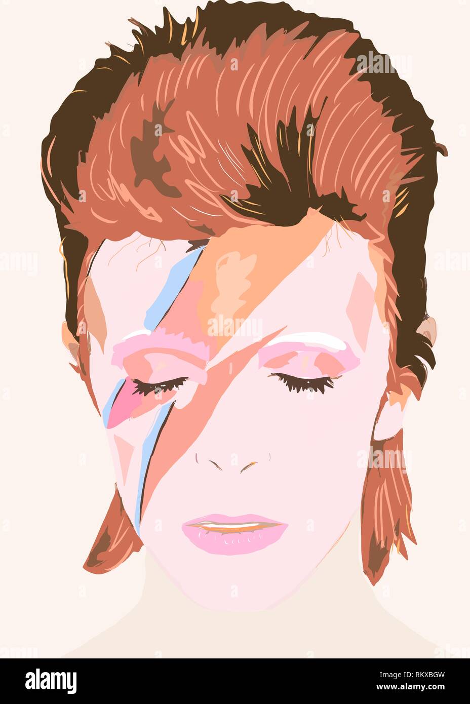 Illustration de David Bowie Banque D'Images