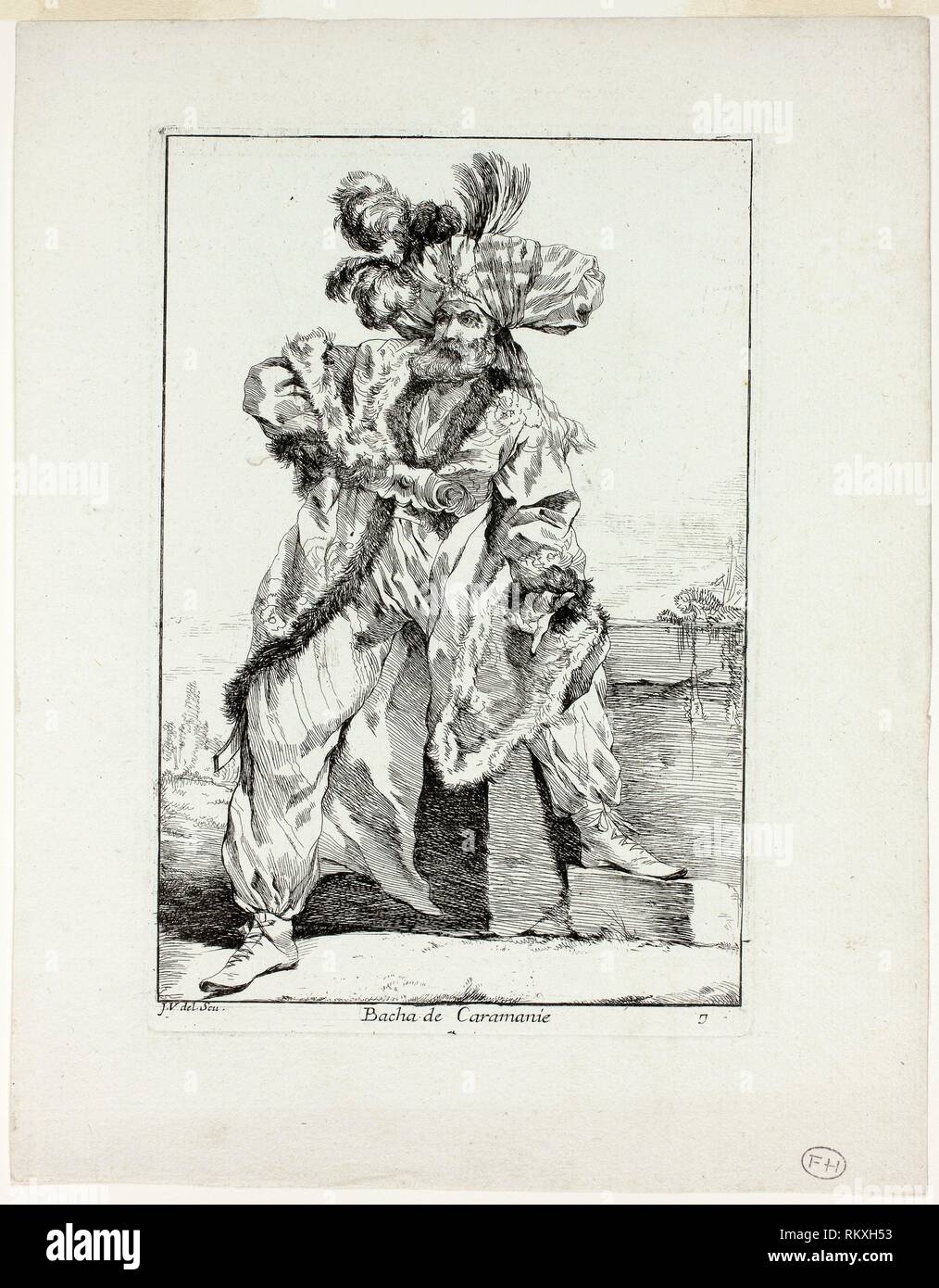 Bacha de Caramanie, plaque de sept caravanne du Sultan à la Mecque - 1748 - Joseph Marie Vien Français, 1716-1809 - Artiste : Joseph Marie Vien, I, Banque D'Images