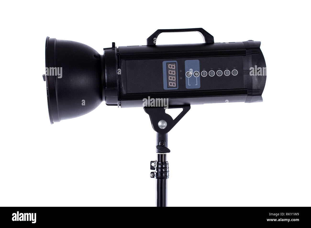 Chef de studio lampe flash lampe lumière. Banque D'Images