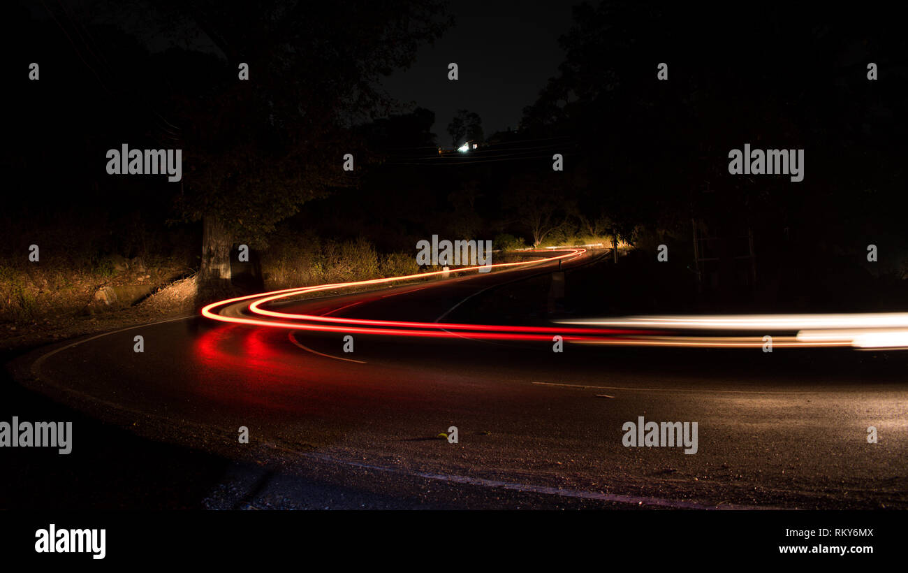 Sentiers de lumière Banque D'Images