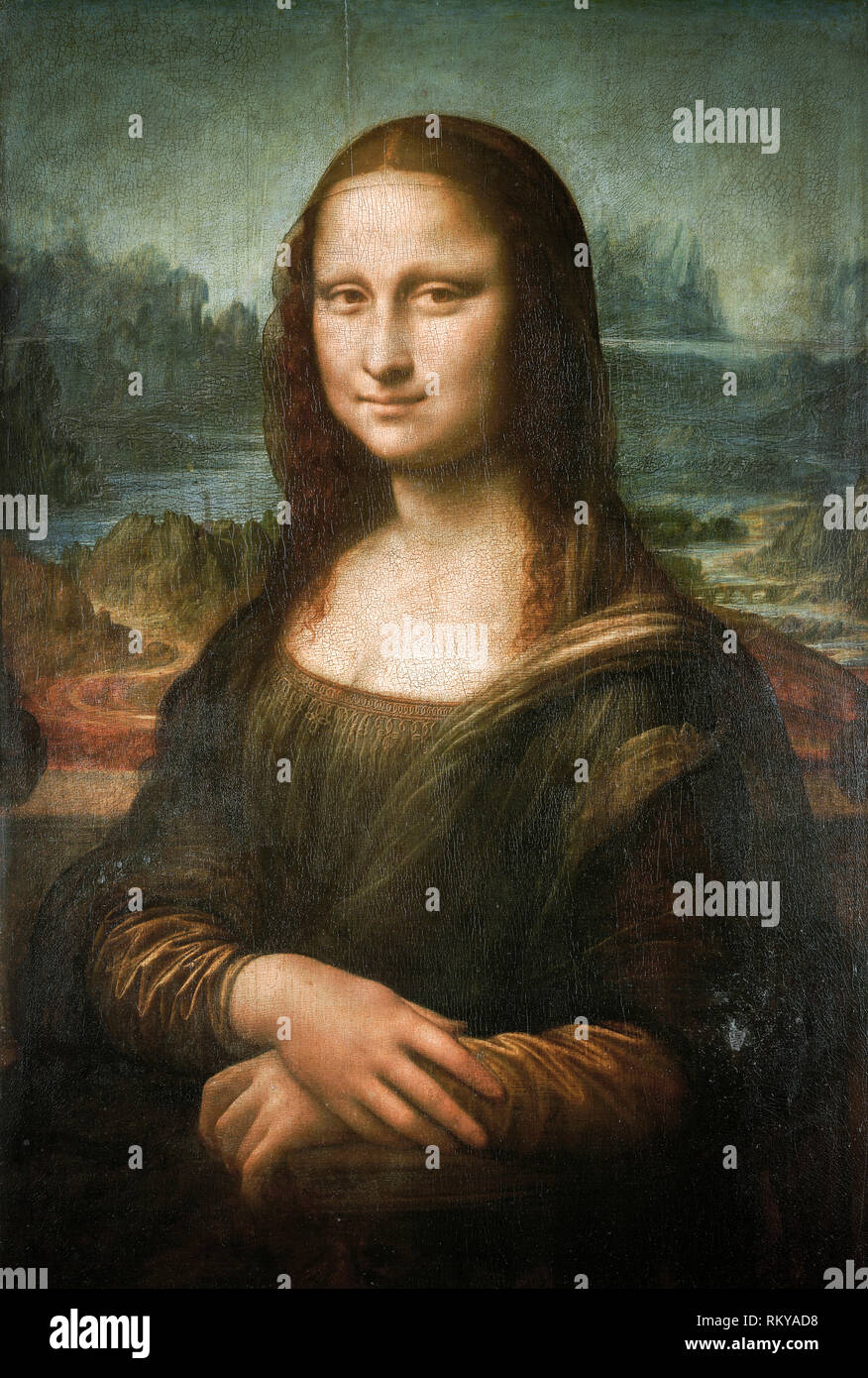 Léonard de Vinci, Mona Lisa, peinture Renaissance, 1503-1505 Banque D'Images