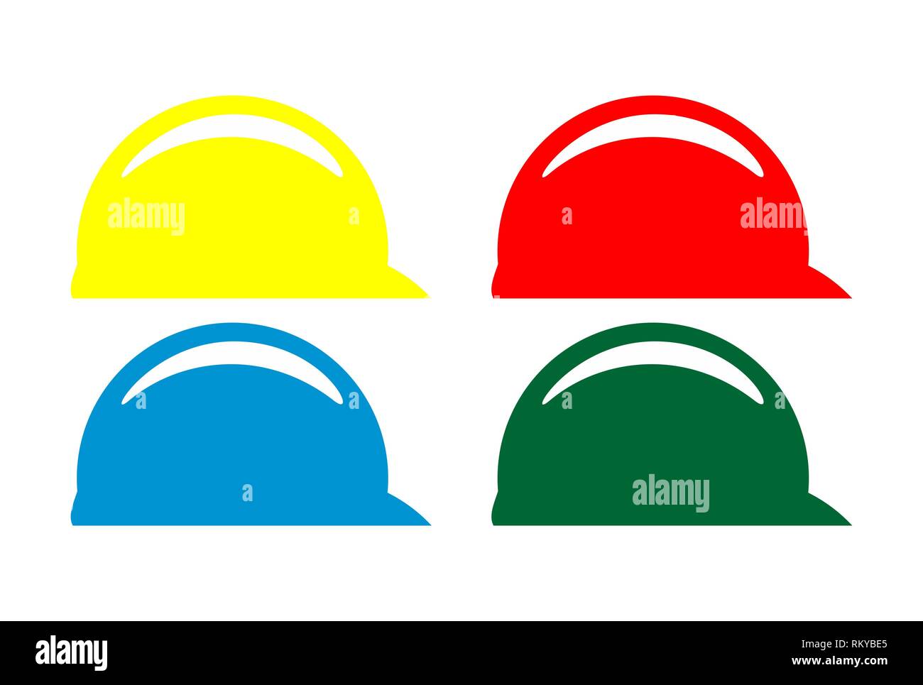 Casque de sécurité logo couleur design plat concept vecteur icône Photo  Stock - Alamy