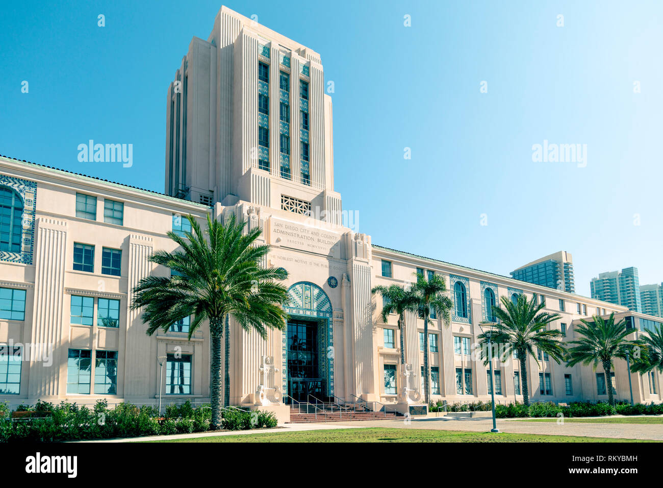 Ville du Comté de San Diego et de l'Administration. Banque D'Images