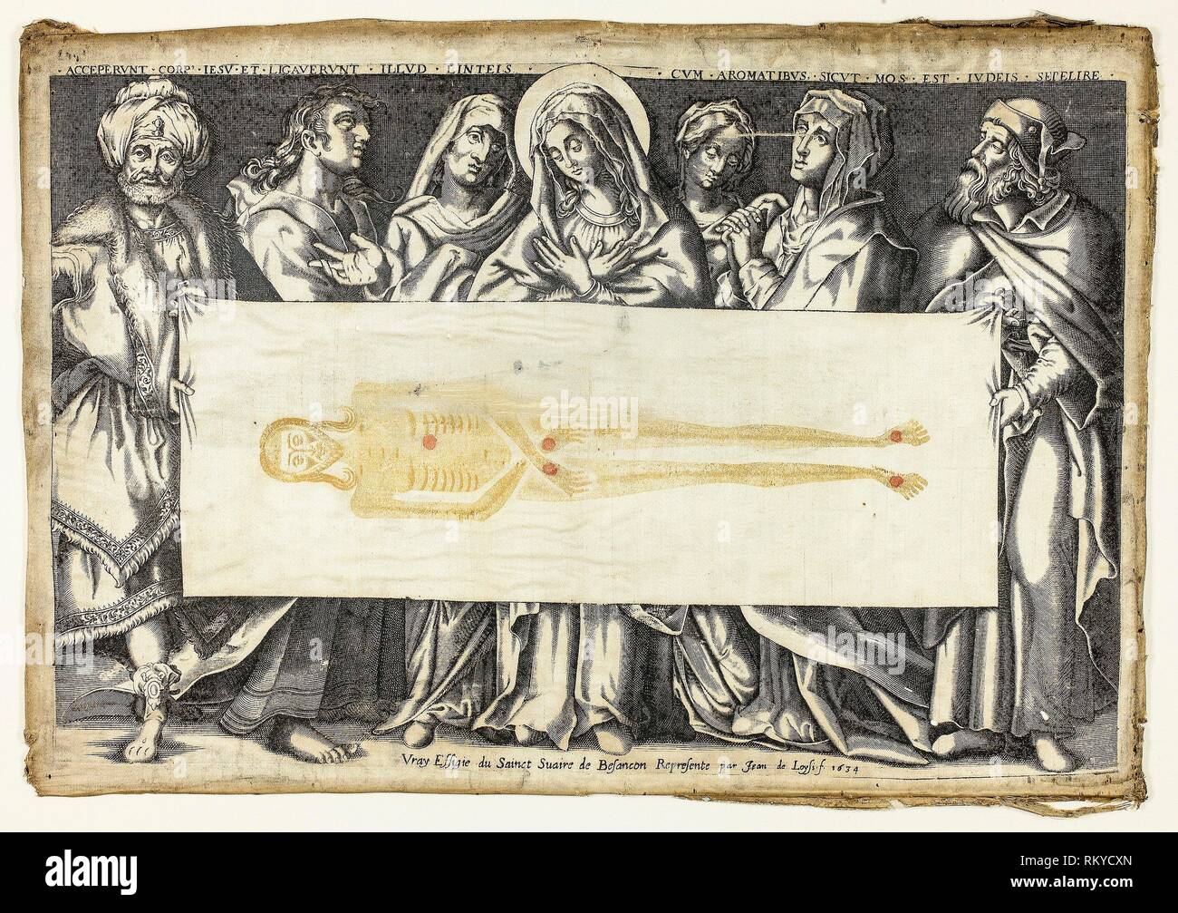 Le Saint Suaire De Besancon 1634 Jean De Loisy Francais 1603 Apres 1660 Artiste Jean De Loisy Origine France Date 1634 Moyenne Gravure En Photo Stock Alamy
