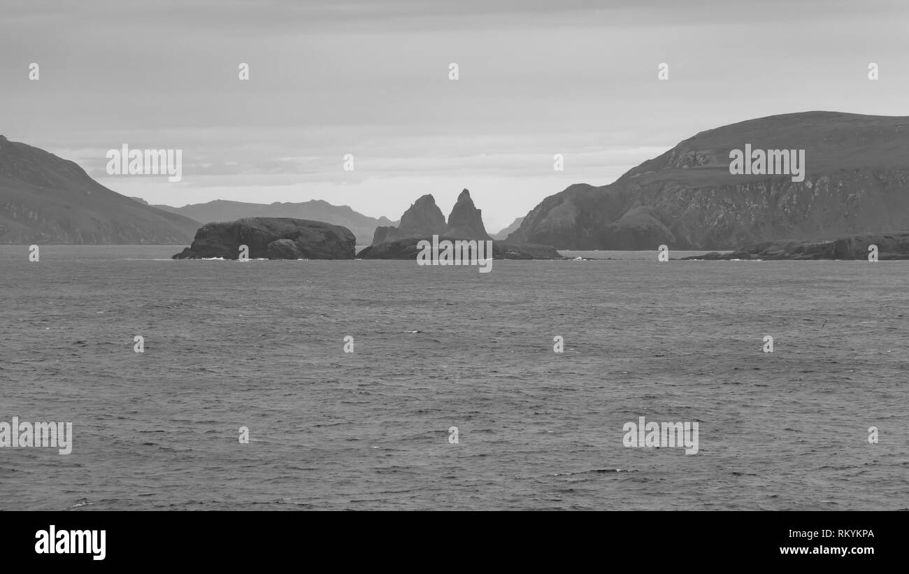 Croisière panoramique autour de la légendaire à distance le Cap Horn. C'est là que les océans Pacifique et Atlantique rencontrez et tristement célèbre pour ses eaux dangereuses. Banque D'Images