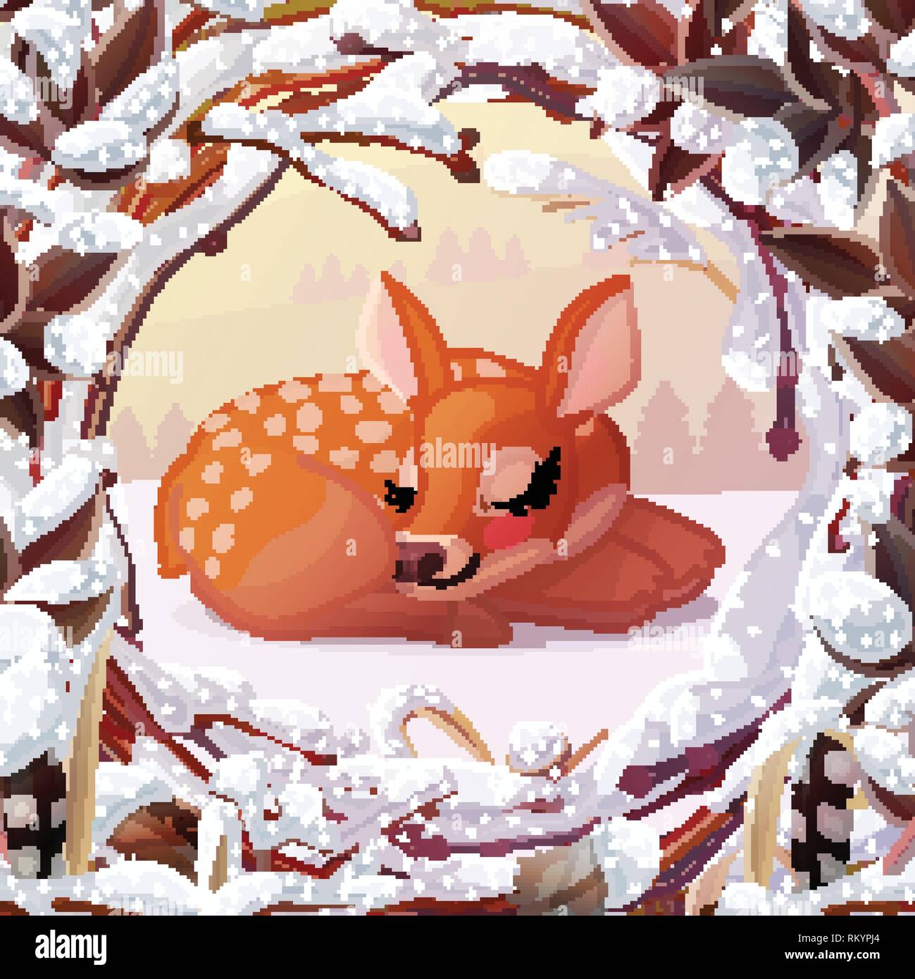 D'hiver de vector, noël, xmas noel art wonderland Illustration de Vecteur