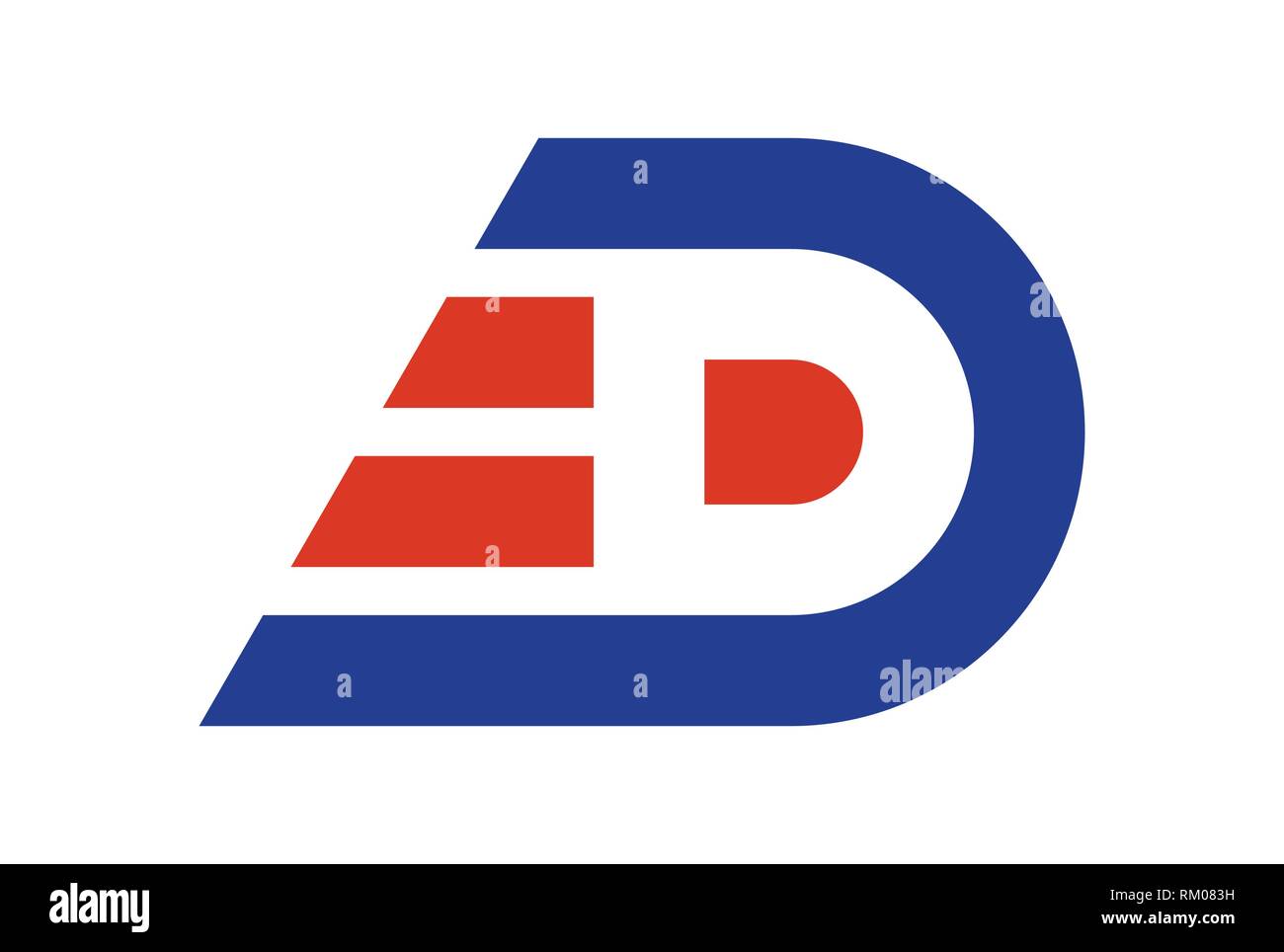 Icône du logo lettre D FAST Express Illustration de Vecteur