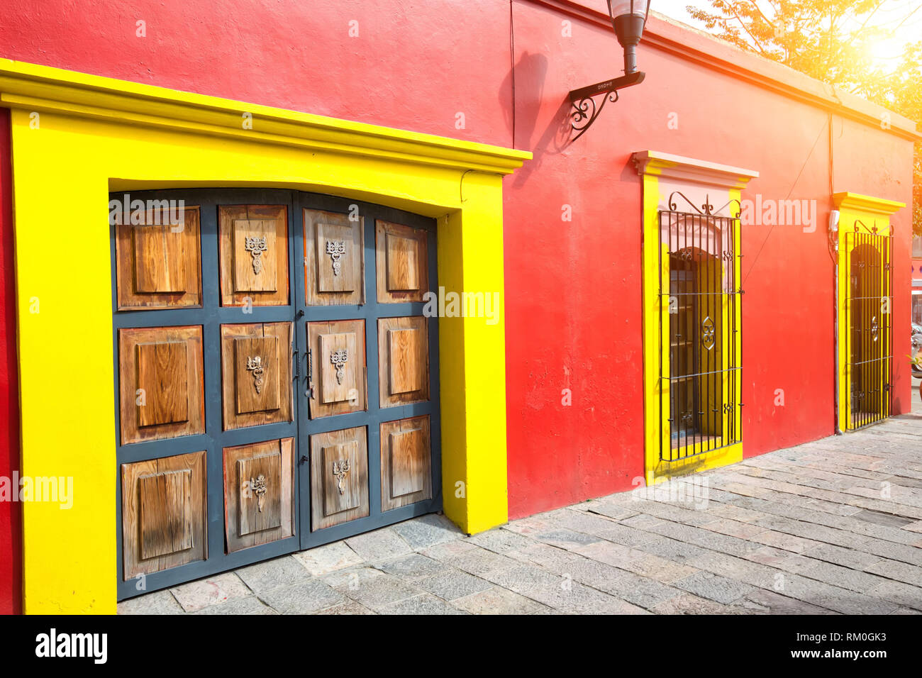 La ville d'Oaxaca, la vieille ville pittoresque de rues et bâtiments coloniaux colorés au centre historique de la ville Banque D'Images
