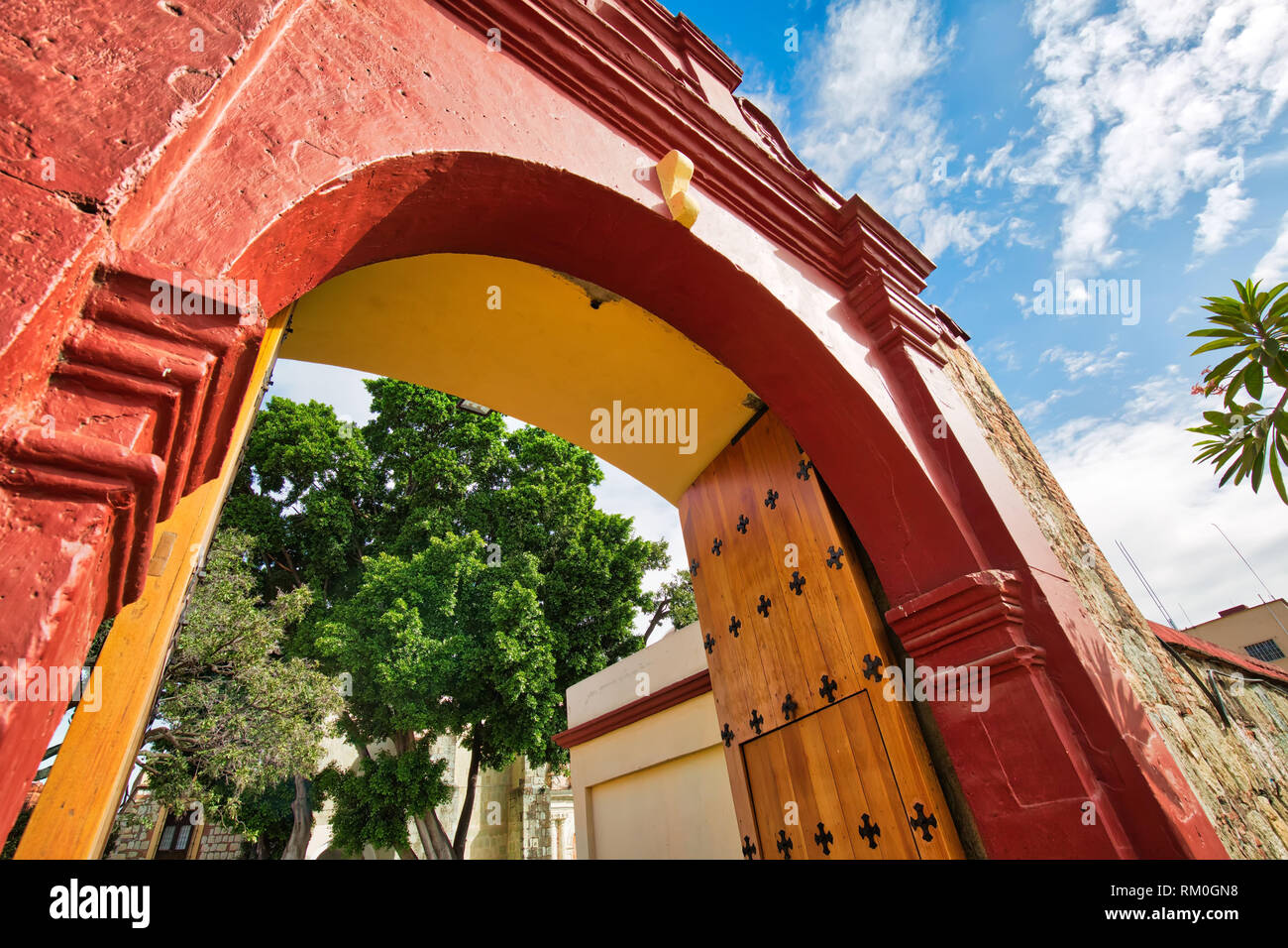 La ville d'Oaxaca, la vieille ville pittoresque de rues et bâtiments coloniaux colorés au centre historique de la ville Banque D'Images