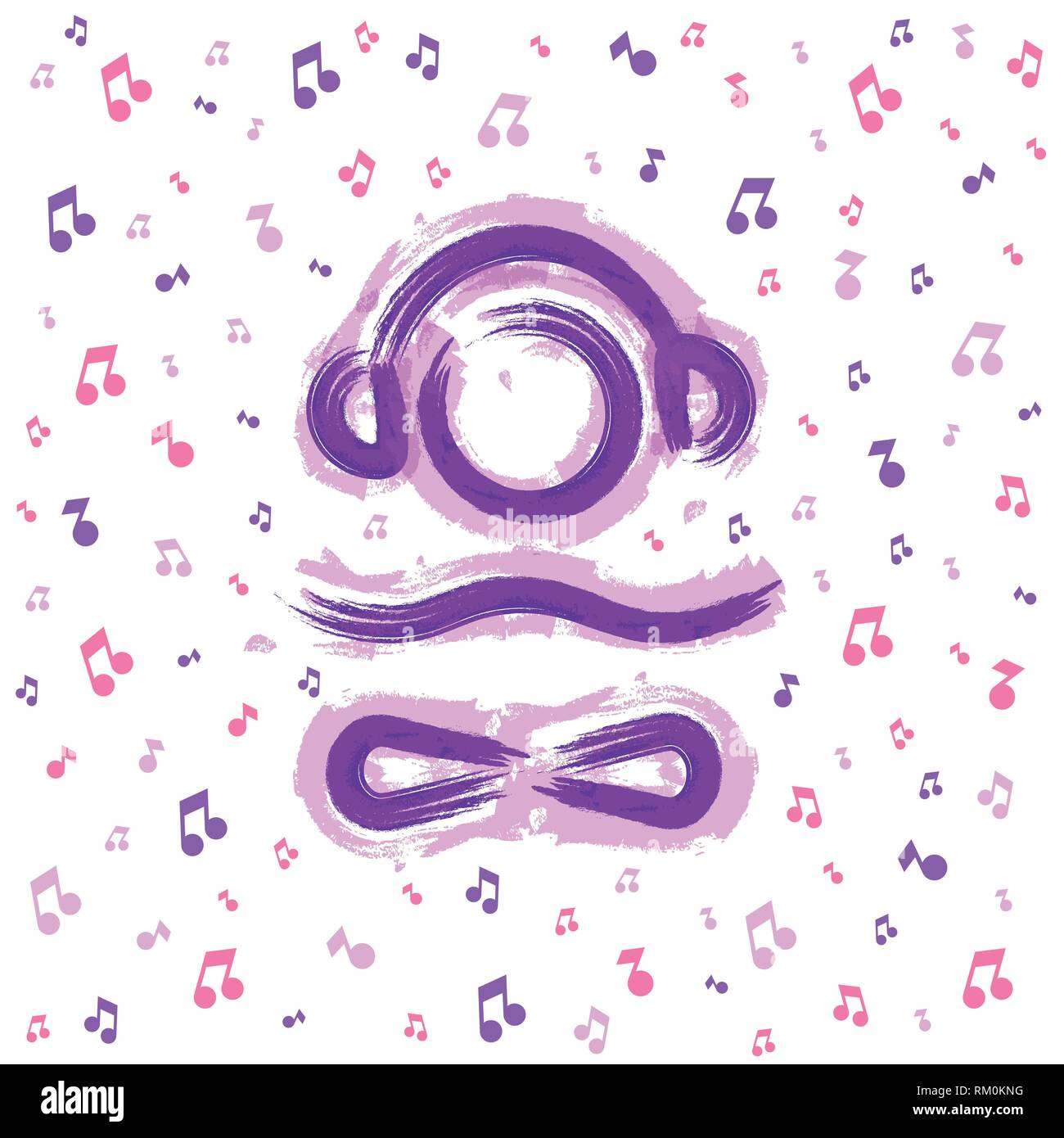 Lounge, Chillout et musique logo vector icon design signe. Logo de la brosse. EPS 10 Illustration de Vecteur