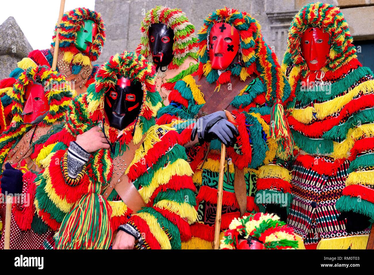 Caretos masques de carnaval ''traditionnelle'' masque de Podence, Macedo de  Cavaleiros, Portugal Photo Stock - Alamy