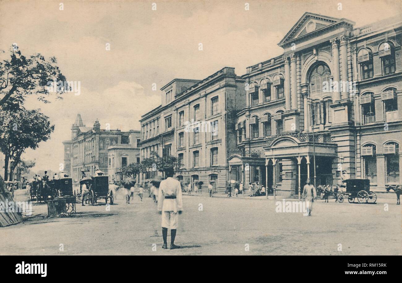 'Clive Street, Calcutta', c1905. Créateur : Inconnu. Banque D'Images