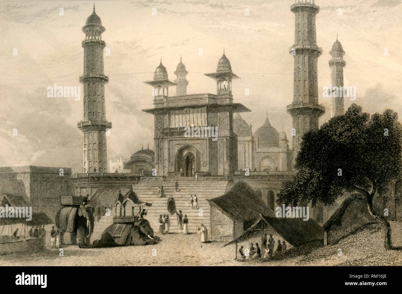 'Mosque à Mathura', 1835. Organisateur : William Daniell. Banque D'Images