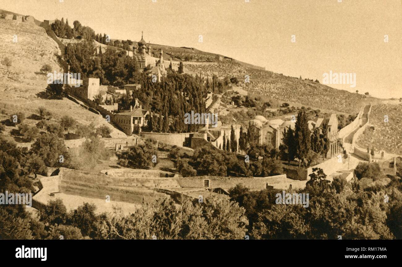 "Jérusalem - Gethsémani', c1918-c1939. Créateur : Inconnu. Banque D'Images