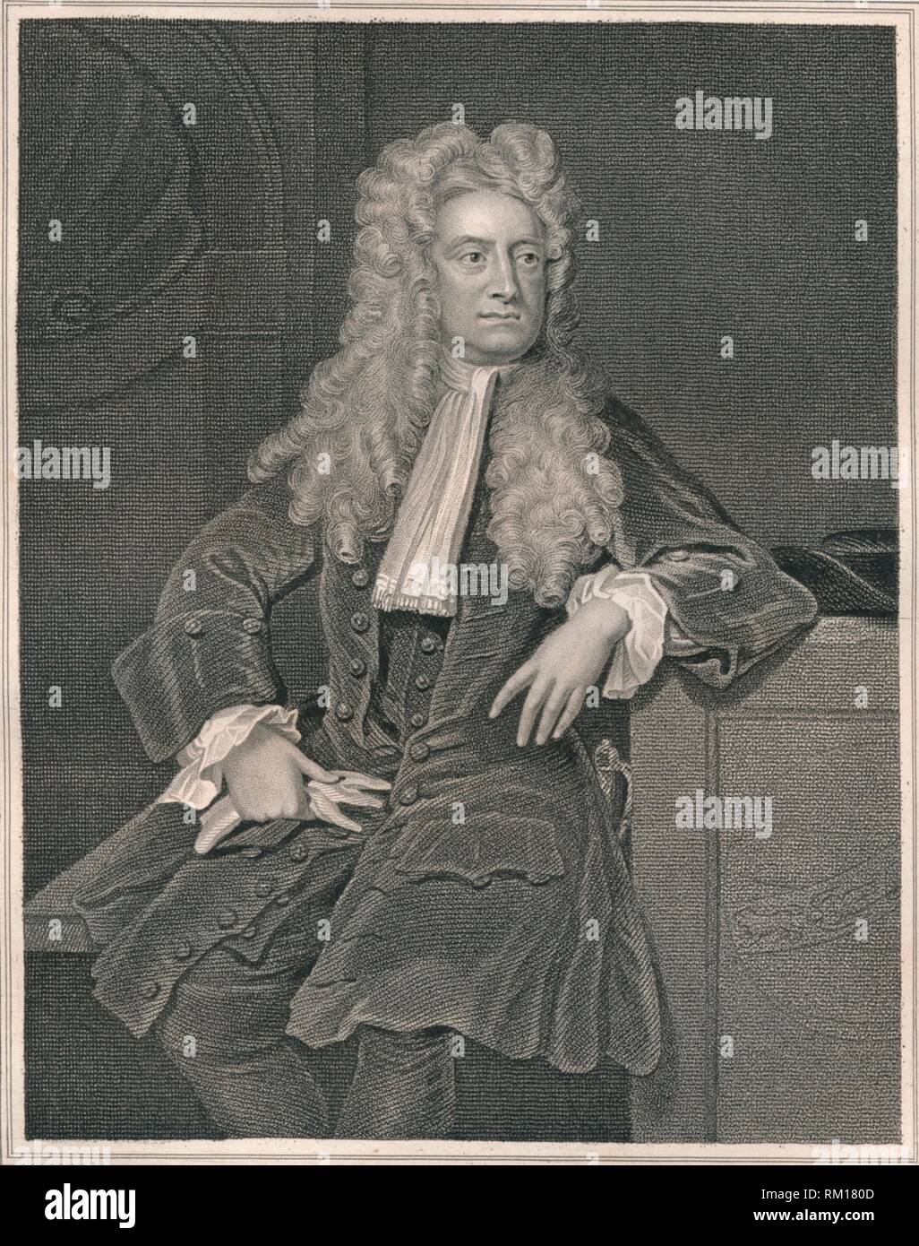 «Sir Isaac Newton', c1700, (début-milieu du xixe siècle). Créateur : Thomas William Fry. Banque D'Images